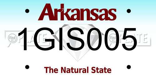 1GIS005 Arkansas License Plate