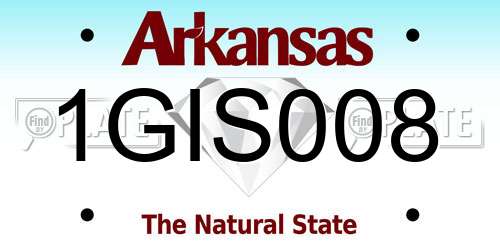 1GIS008 Arkansas License Plate