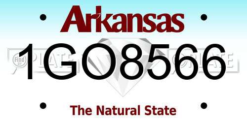 1GO8566 Arkansas License Plate