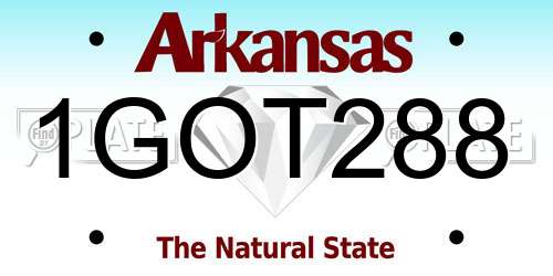 1GOT288 Arkansas License Plate