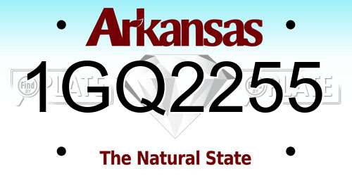 1GQ2255 Arkansas License Plate