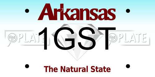 1GST Arkansas License Plate
