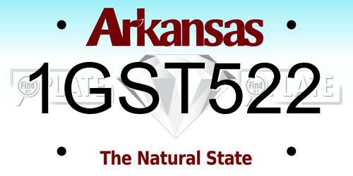 1GST522 Arkansas License Plate