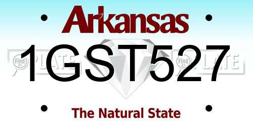 1GST527 Arkansas License Plate