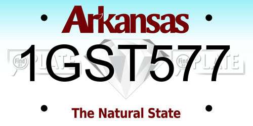 1GST577 Arkansas License Plate