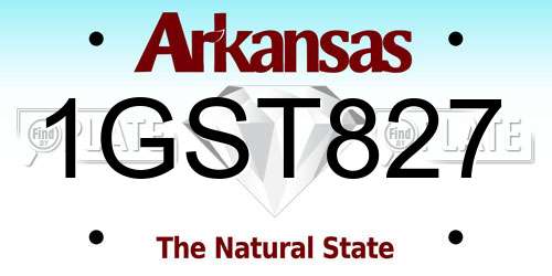 1GST827 Arkansas License Plate