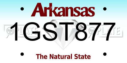 1GST877 Arkansas License Plate