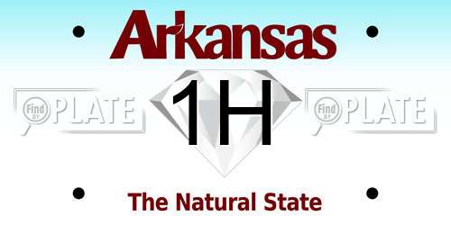 1H Arkansas License Plate