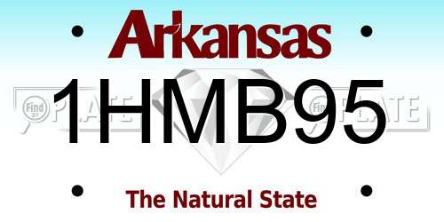 1HMB95 Arkansas License Plate