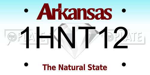 1HNT12 Arkansas License Plate