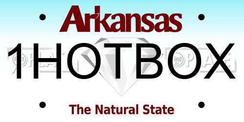 1HOTBOX Arkansas License Plate