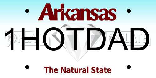 1HOTDAD Arkansas License Plate