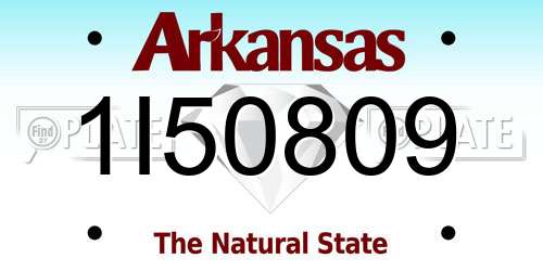 1I50809 Arkansas License Plate