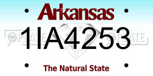 1IA4253 Arkansas License Plate