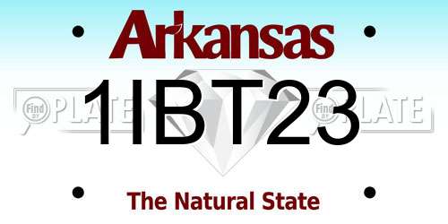 1IBT23 Arkansas License Plate