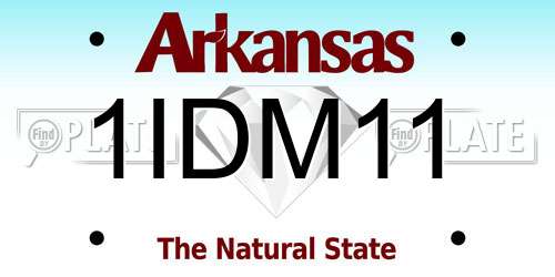 1IDM11 Arkansas License Plate