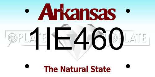 1IE460 Arkansas License Plate
