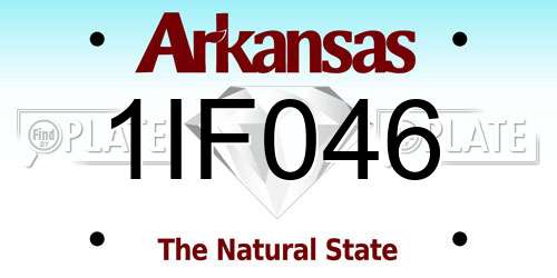 1IF046 Arkansas License Plate