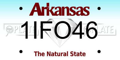 1IFO46 Arkansas License Plate