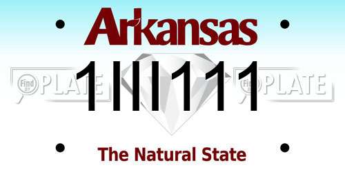 1III111 Arkansas License Plate