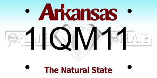 1IQM11 Arkansas License Plate