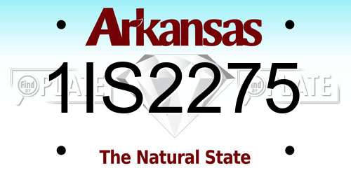 1IS2275 Arkansas License Plate
