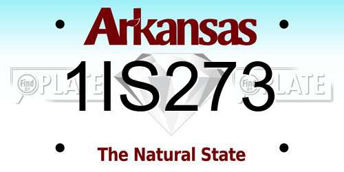 1IS273 Arkansas License Plate
