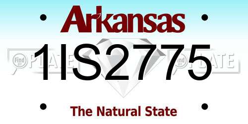 1IS2775 Arkansas License Plate