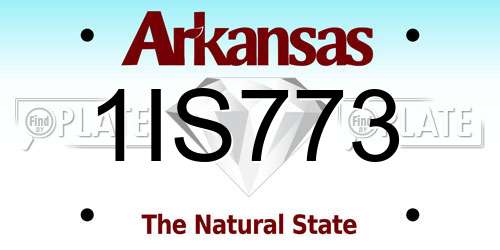 1IS773 Arkansas License Plate