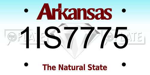 1IS7775 Arkansas License Plate