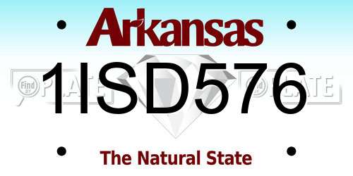 1ISD576 Arkansas License Plate