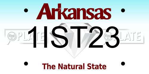 1IST23 Arkansas License Plate