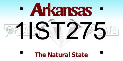 1IST275 Arkansas License Plate