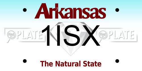 1ISX Arkansas License Plate