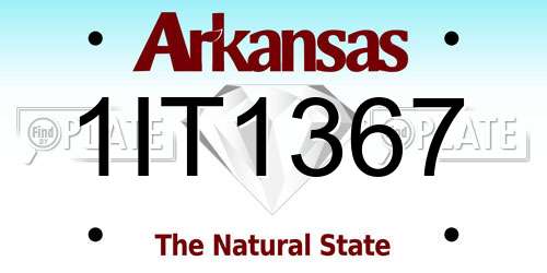 1IT1367 Arkansas License Plate