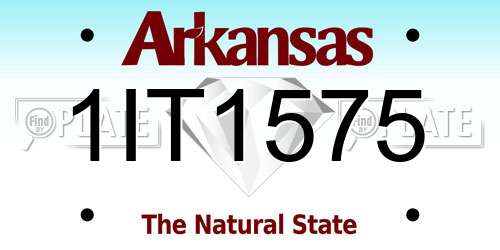 1IT1575 Arkansas License Plate