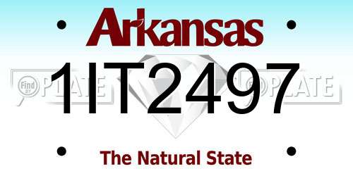 1IT2497 Arkansas License Plate