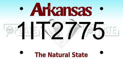 1IT2775 Arkansas License Plate