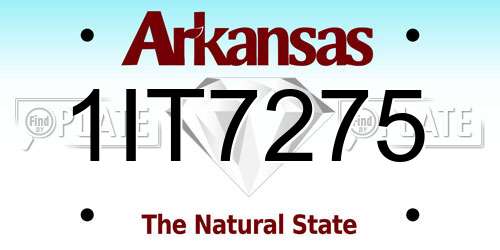 1IT7275 Arkansas License Plate