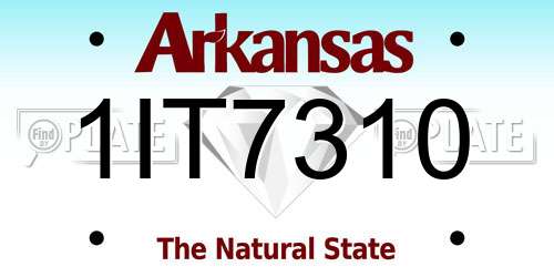1IT7310 Arkansas License Plate