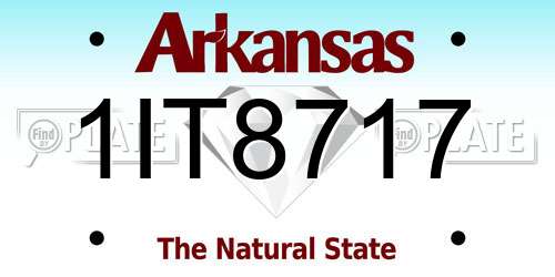 1IT8717 Arkansas License Plate