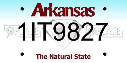 1IT9827 Arkansas License Plate