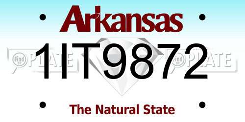 1IT9872 Arkansas License Plate