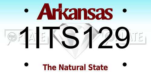 1ITS129 Arkansas License Plate
