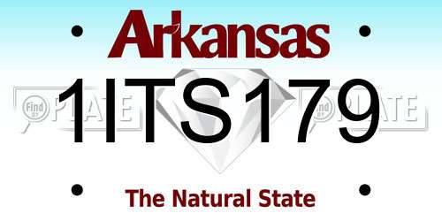 1ITS179 Arkansas License Plate