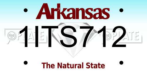 1ITS712 Arkansas License Plate