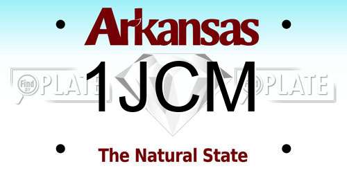 1JCM Arkansas License Plate