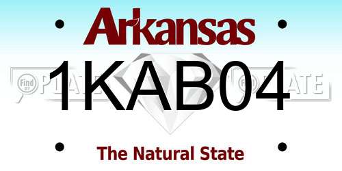 1KAB04 Arkansas License Plate