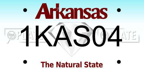 1KAS04 Arkansas License Plate