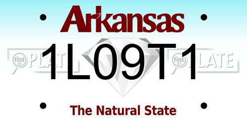 1L09T1 Arkansas License Plate